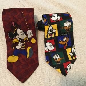 Pair of Disney Mickey Mouse 👔 ties